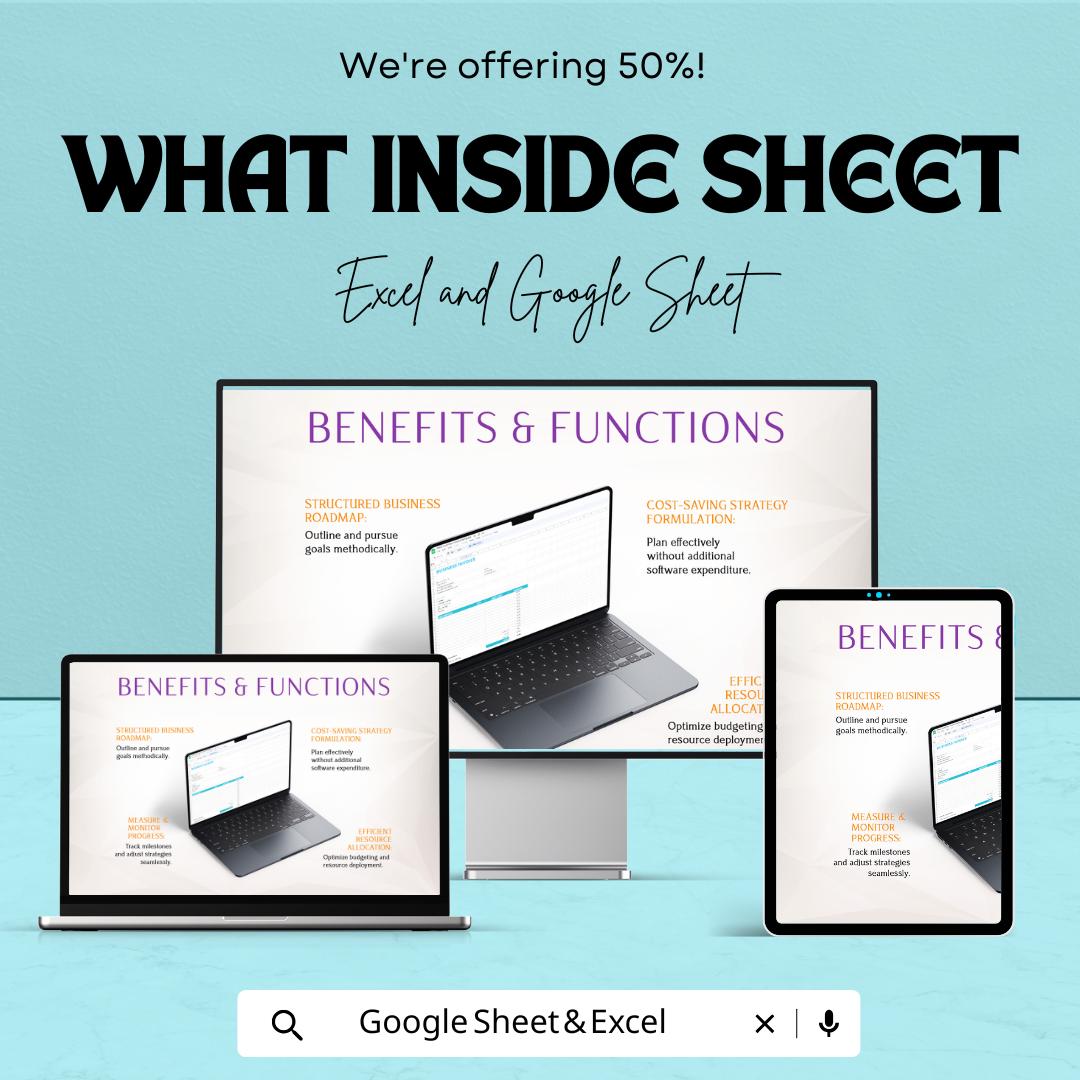 Basic Business Invoice Template | Editable Invoice for Small Business | Google Sheets & Excel Invoice | Simple Business Billing Spreadsheet