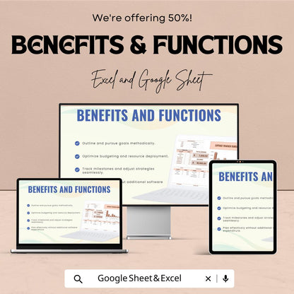 Expense Tracker Budget Sheet | Excel and Google Sheet Template | Budgeting Tool for Personal & Business Finances