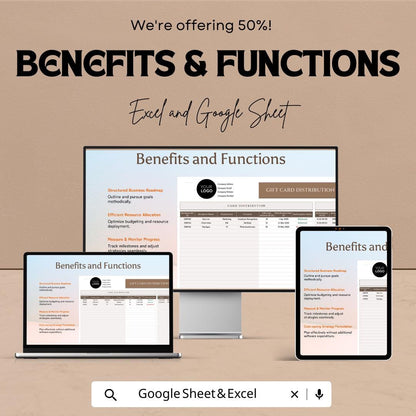 Gift Card Distribution & Tracking System HR Template | Excel and Google Sheets | Employee Rewards and Incentive Tracker