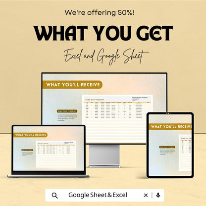 Sign Out Tracker Sheet | Asset & Equipment Log | Editable Google Sheets and Excel Template | Check-Out Register | Printable Sign-Out Form