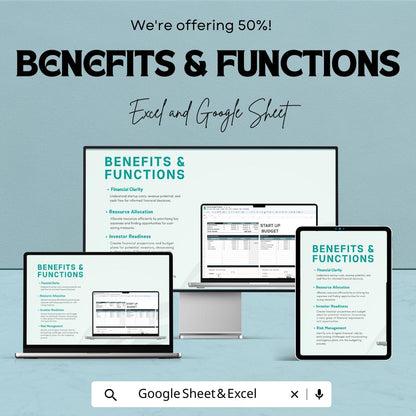Startup Budget Sheet | Excel & Google Sheets | Startup Financial Planner | Business Budget Template | Small Business Finance Spreadsheet