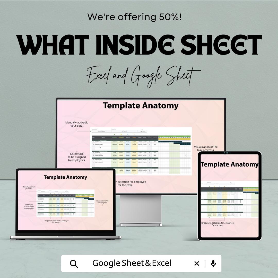 Business Development RACI Chart Template Excel and Google Sheets | Project Responsibility Matrix | Task Assignment & Accountability Tracker