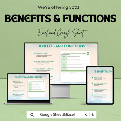 Smart Goals Worksheet for Nursing – Editable Google Sheet & Excel | Patient Care Planning Template | Nursing Goal Setting PDF