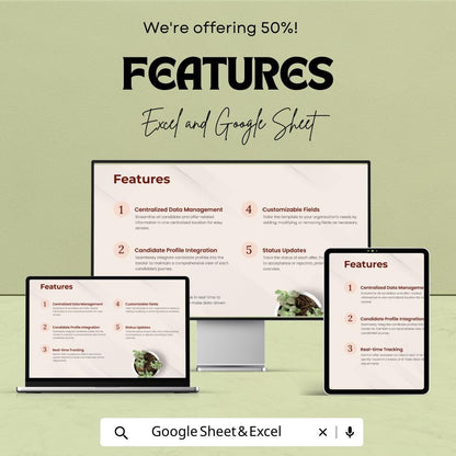 Offer Acceptance Rate Tracker HR Template | Recruitment Analytics Dashboard | Hiring KPI Spreadsheet | Candidate Tracking Tool