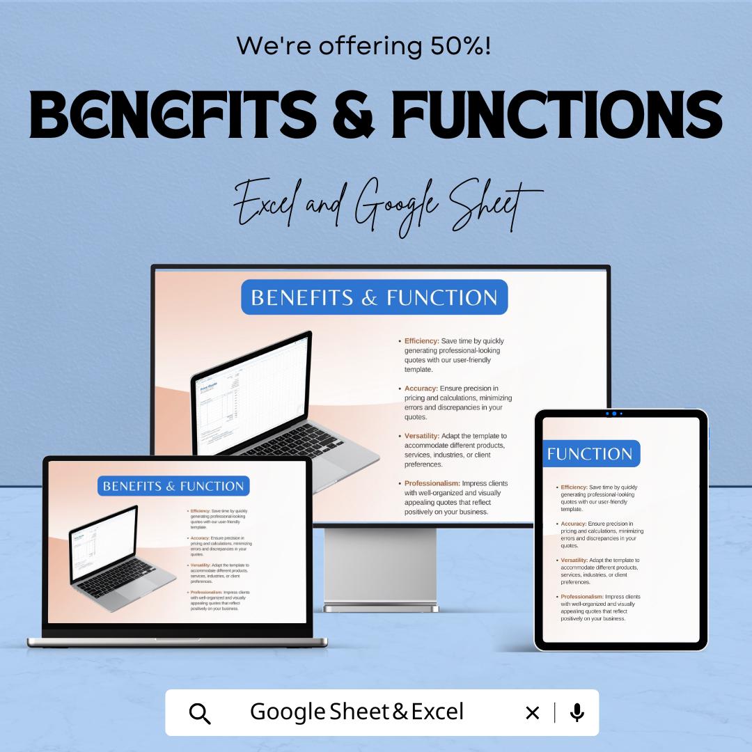 Blank Price Quotation Sheet | Editable Excel & Google Sheets Template | Customizable Quote Form | Instant Download for Business