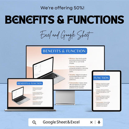 Blank Price Quotation Sheet | Editable Excel & Google Sheets Template | Customizable Quote Form | Instant Download for Business