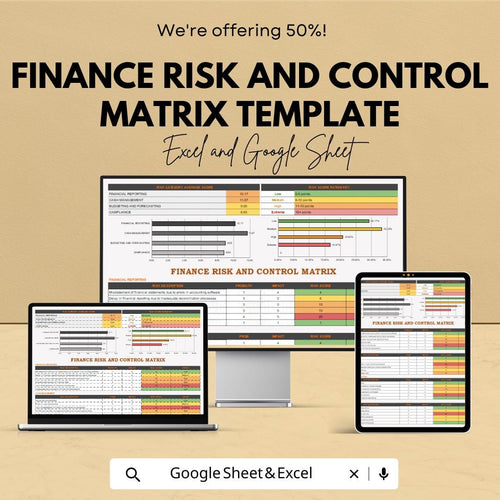 Finance Risk and Control Matrix Template | Internal Control Matrix | Financial Risk Register | Compliance Risk Tool