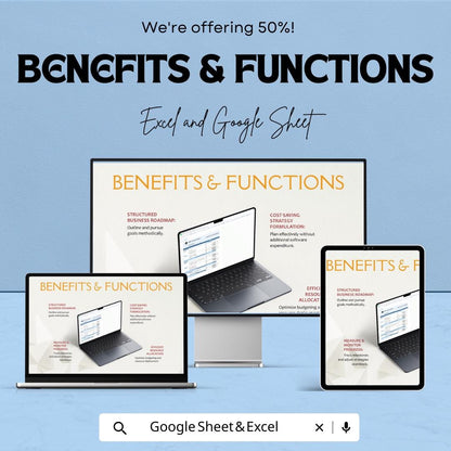 Cash Flow Statement Sheet - Excel and Google Sheet Template for Business Finance Management - Track Income, Expenses & Financial Health