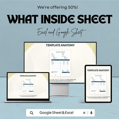 Simple Contractor Estimate Template | Construction Estimate Spreadsheet | Job Quote Invoice | Excel & Google Sheets