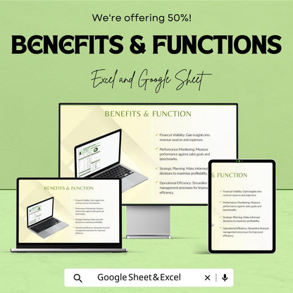 Hotel Sales Budget Template Excel & Google Sheets | Hospitality Revenue Tracker | Hotel Expense and Income Dashboard | Monthly Sales Planner