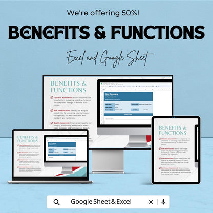 Project External Audit Sheet for Excel and Google Sheets - Streamline Your Project Compliance & Performance Tracking