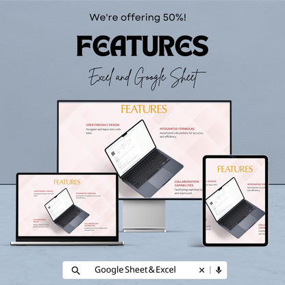 Worksheet Template | Excel & Google Sheets | Customizable | Educational Template for Students