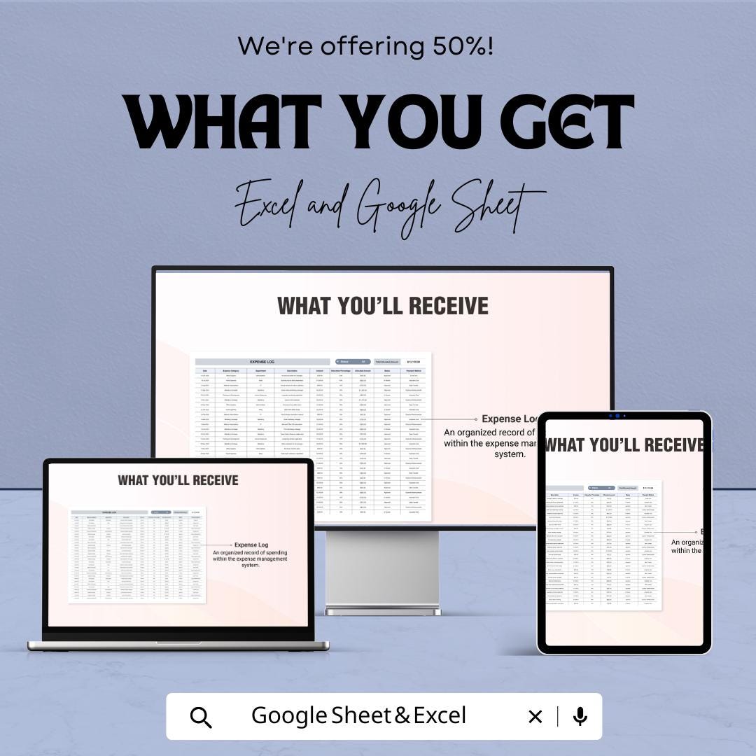Expense Allocation and Management Sheet | Budget Tracker | Excel & Google Sheet | Financial Planning Template