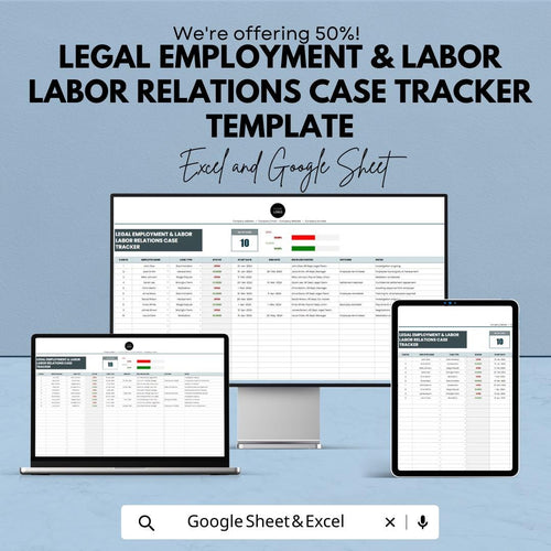 Employment Law Case Tracker | HR Labor Relations Tracker | Employee Case Log | Workplace Dispute Tracker