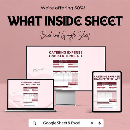 Sample Catering Quotation Sheet | Excel and Google Sheets Template | Customizable & Professional | Instant Download