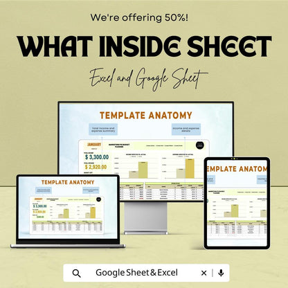 Marketing PR Budget Planner Sheet – Excel & Google Sheets | Monthly Marketing Budget Tracker | Customizable PR Budget