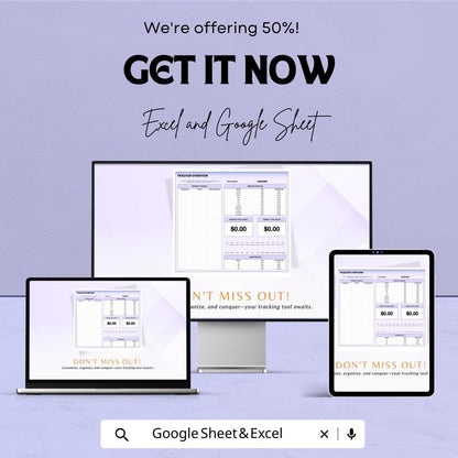 Blank Tracker Sheet | Excel and Google Sheets | Sales & Product Tracker | Monthly Overview | Customizable Template | Instant Download