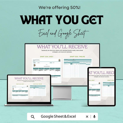 SMART Goals Special Education Template | IEP Goal Planner Spreadsheet | Special Ed Teacher Toolkit | Excel & Google Sheets | Student Goal