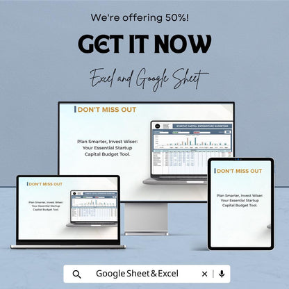 Startup Capital Expenditure Budget Sheet - Excel & Google Sheets for Effective Capital Management