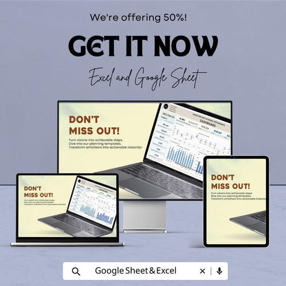 Marketing Multichannel Performance Dashboard Template Excel Google Sheets, Marketing Analytics Dashboard, KPI Tracker Spreadsheet
