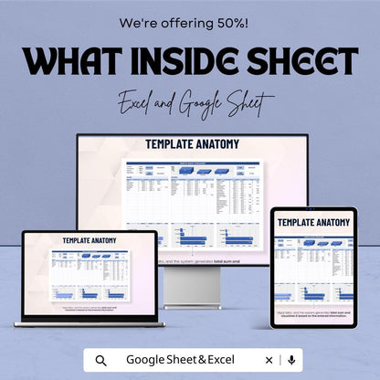 Monthly Budget Spreadsheet Template | Monthly Budget Planner | Excel and Google Sheets Expense Tracker | Personal & Business Budget Tool