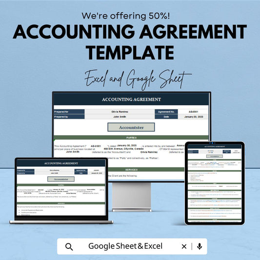 Accounting Agreement Template | Editable Accounting Contract | Service Agreement Form | Accountant Client Agreement
