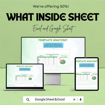 Class Assignment Tracker | Student Planner Google Sheets | Homework Tracker Template | Assignment Organizer | School Productivity Planner