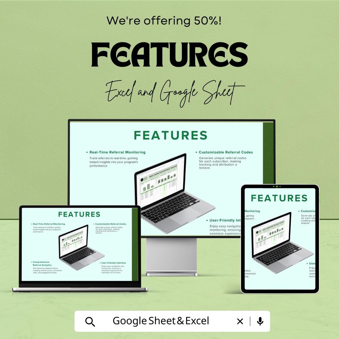 Email Marketing Referral Tracker Template | Subscriber Referral Analytics | Real-Time Referral Monitor | Email Marketing Tool