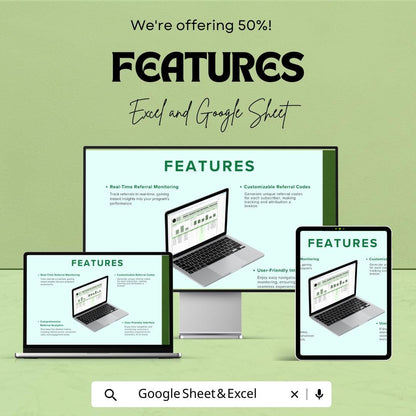 Email Marketing Referral Tracker Template | Subscriber Referral Analytics | Real-Time Referral Monitor | Email Marketing Tool