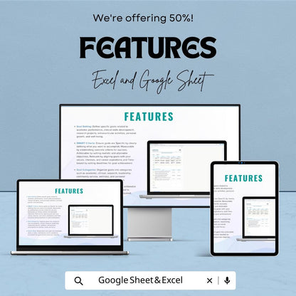 Smart Goals Template for Medical Students | Student Progress Tracker | Medical School Success Template | Editable Goal Setting Sheet