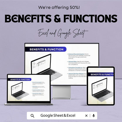 Internal Control for Accounts Template | Accounting Control Sheet | Financial Controls Checklist | Internal Control Framework Template
