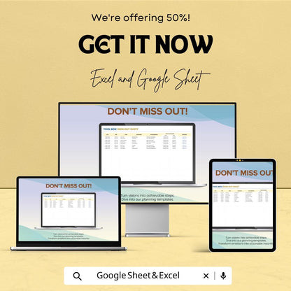 Tool Box Sign Out Sheet – Google Sheets Template – Track Equipment Check-Out for Teams and Departments – Printable Work Log for Tools