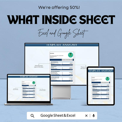 Marketing ROI Template | Return on Investment Calculator | Marketing Analytics Spreadsheet | Digital Download