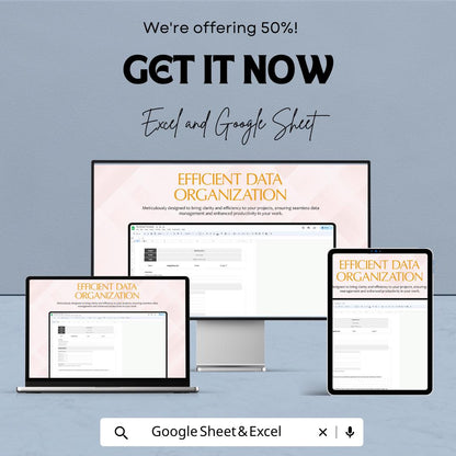 Worksheet Template | Excel & Google Sheets | Customizable | Educational Template for Students