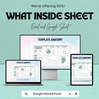 Accounting Asset Management Dashboard Template | Asset Tracking Dashboard | Depreciation & Inventory Tracker