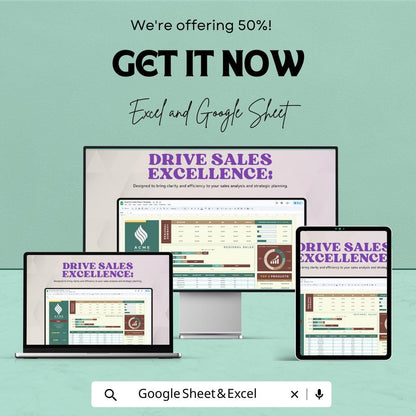 Quarterly Sales Report Template | Sales Dashboard Excel & Google Sheets | Regional Sales Tracker | Business Analytics Spreadsheet |
