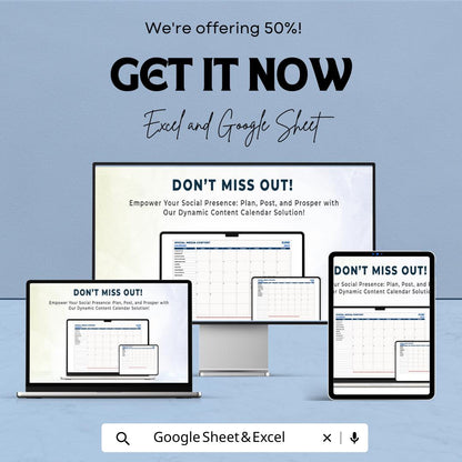 Advertising Social Media Content Calendar Template | Monthly Social Media Planner | Marketing Content Schedule | Social Media  Calendar