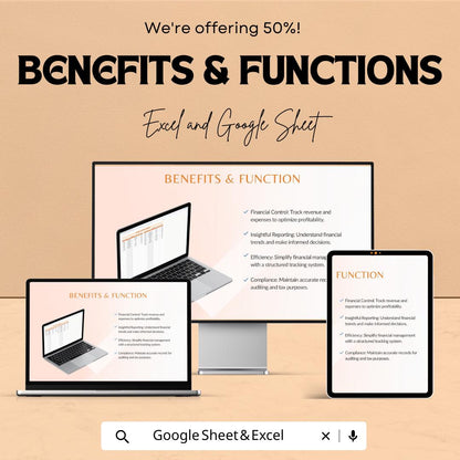 Transport and Logistics Revenue and Expense Tracking Sheet | Excel & Google Sheet Template | Financial Management for Transport Companies