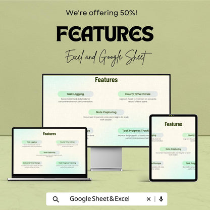 Work From Home Log Book Template | Remote Work Log Tracker | Daily Work Log Spreadsheet |  Work Tracker | Productivity Log Book