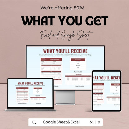 Demolition Estimate Template Excel | Contractor Estimate Spreadsheet | Construction Quote Template | Google Sheets Invoice | Project Cost