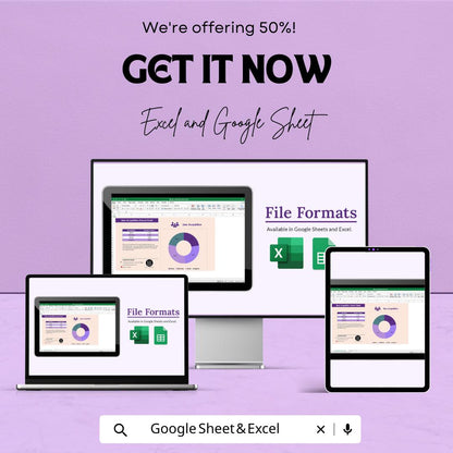 User Acquisition Donut Chart Sheet - Excel and Google Sheets Template | Track Direct, Referral & Organic Sources