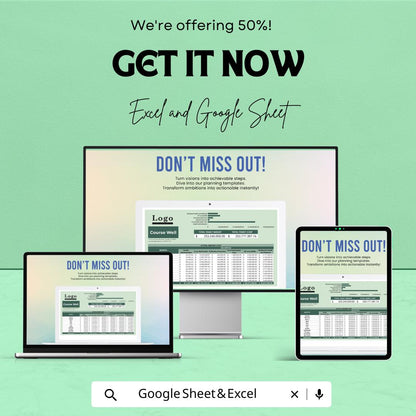 Business Budget Management Template | Excel & Google Sheets | Financial Planning Spreadsheet | Expense Tracker