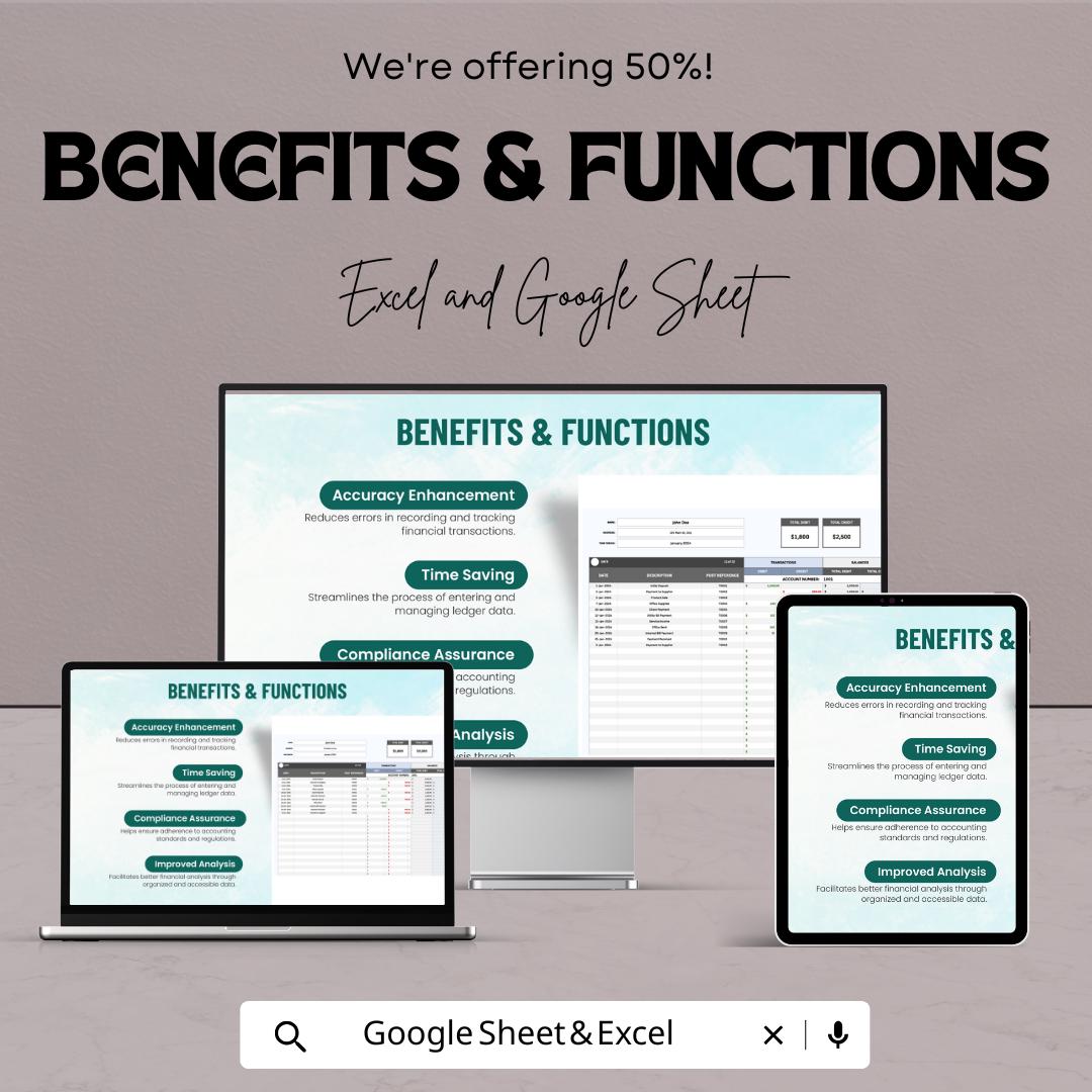 Ledger Entry Tracking System Template | Accounting Ledger Tracker | Bookkeeping Template | Finance Log & Audit Tracker