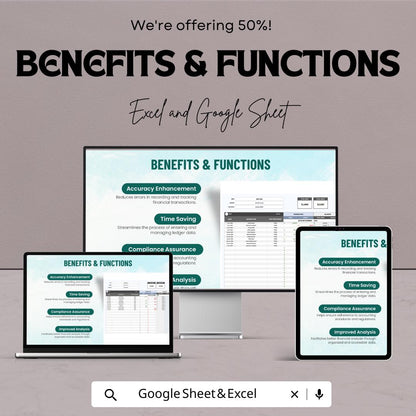 Ledger Entry Tracking System Template | Accounting Ledger Tracker | Bookkeeping Template | Finance Log & Audit Tracker