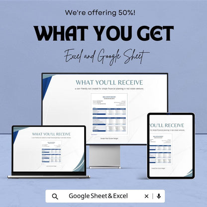 Sales Contract Variation Analysis Tool Template | Real Estate Budget Spreadsheet | Excel & Google Sheets | Financial Planning Template |