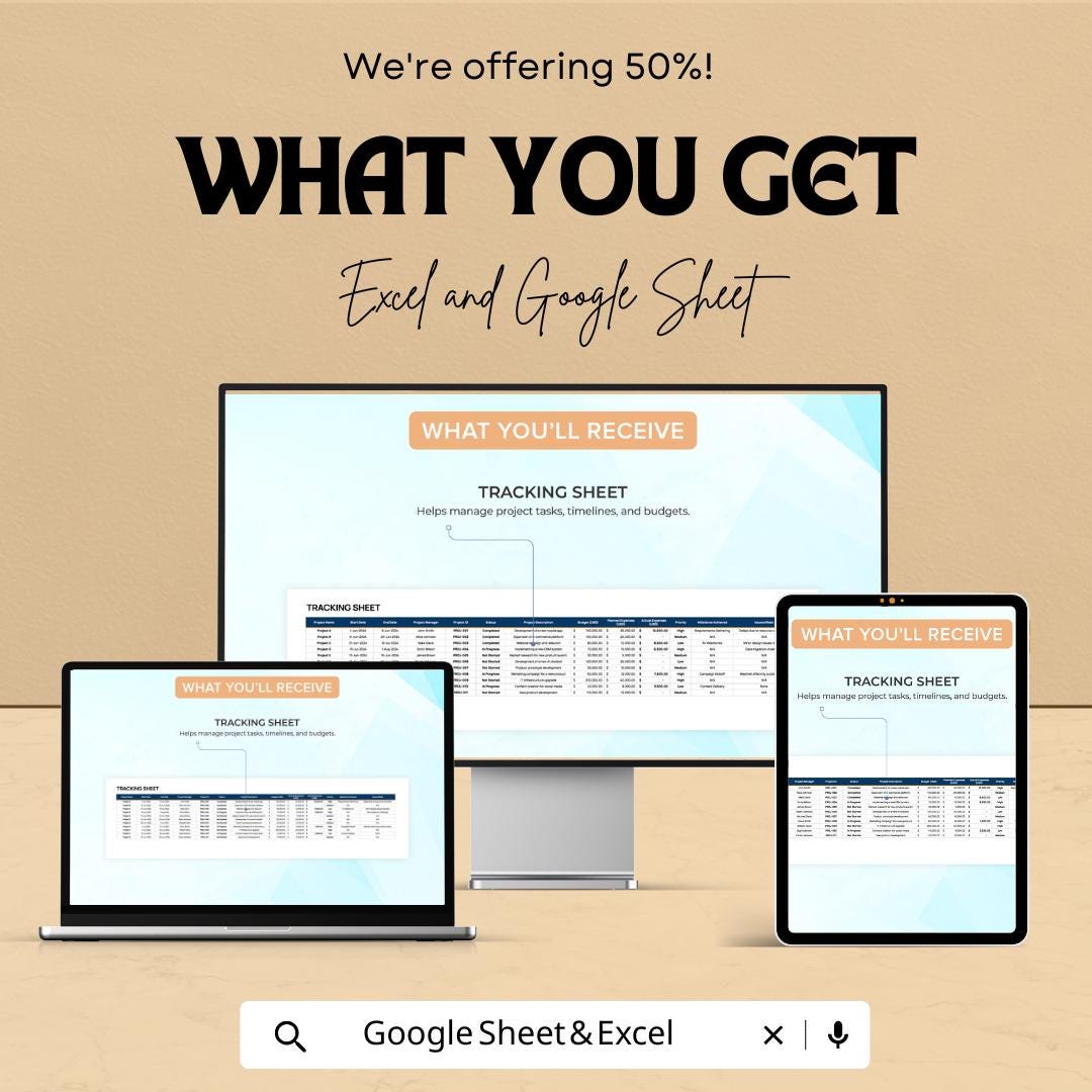 Startup Marketing Project Management Tracker Sheet | Excel & Google Sheets Template | Marketing Task Tracker | Project Timeline