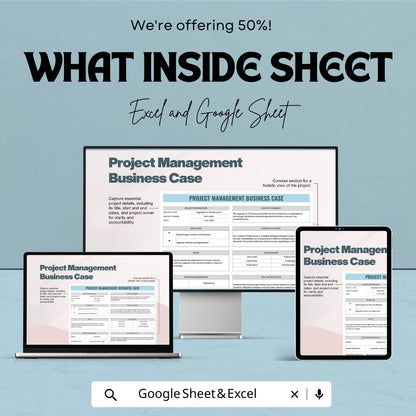 Project Management Business Case Template | Business Case Analysis | Project Proposal Template | Decision Planning Tool