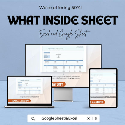 Manufacturing Operation Template | Production Planning Spreadsheet | Factory Management System | Excel & Google Sheets