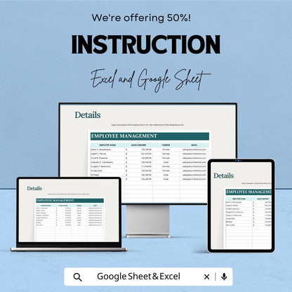 Sales Commission Calculator Sheet for Excel and Google Sheets | Track Sales & Calculate Commissions | Financial Tool for Sales Teams
