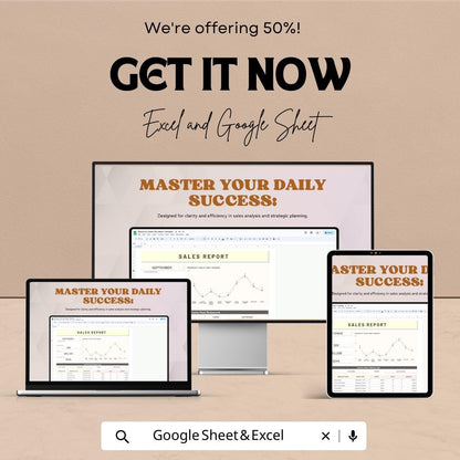 Restaurant Sales Daily Report Template | Daily Sales Tracker | Restaurant Revenue Report | POS Sales Summary Spreadsheet